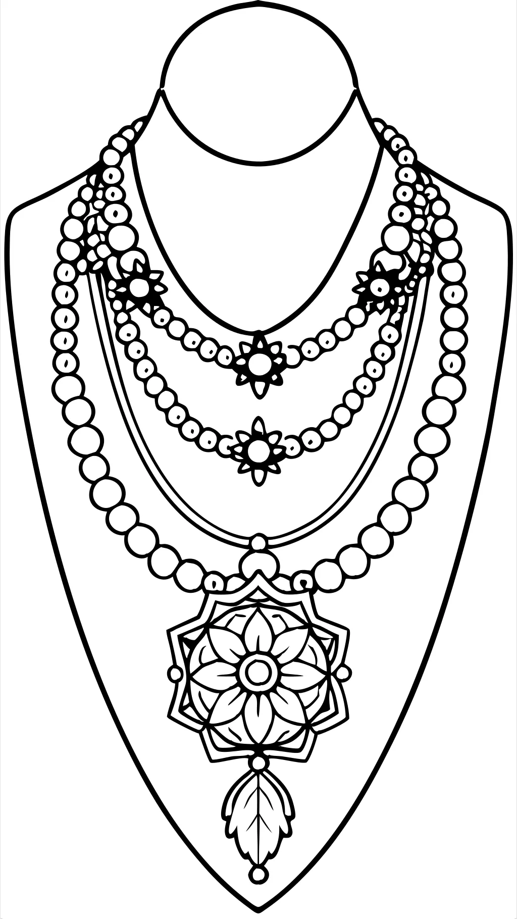 coloring page necklace